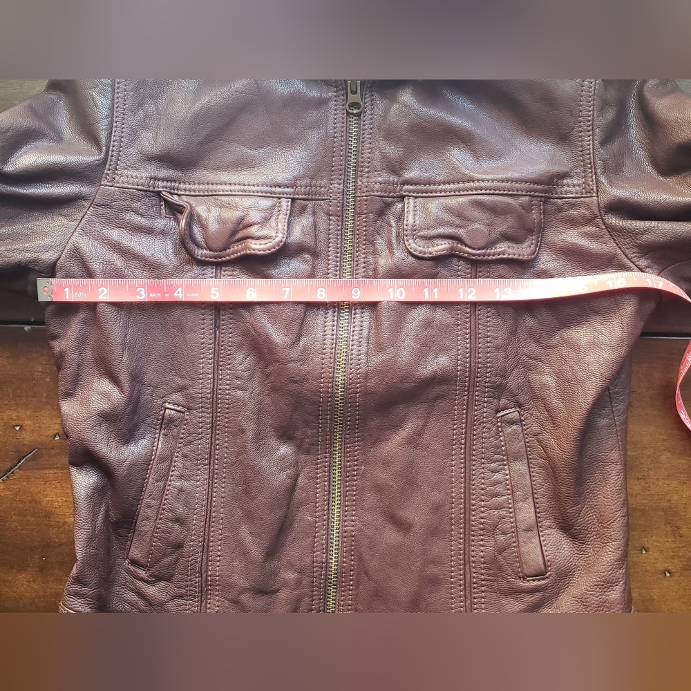 Beautiful deep brown Lucky Brand leather jacket S - Picture 8 of 8